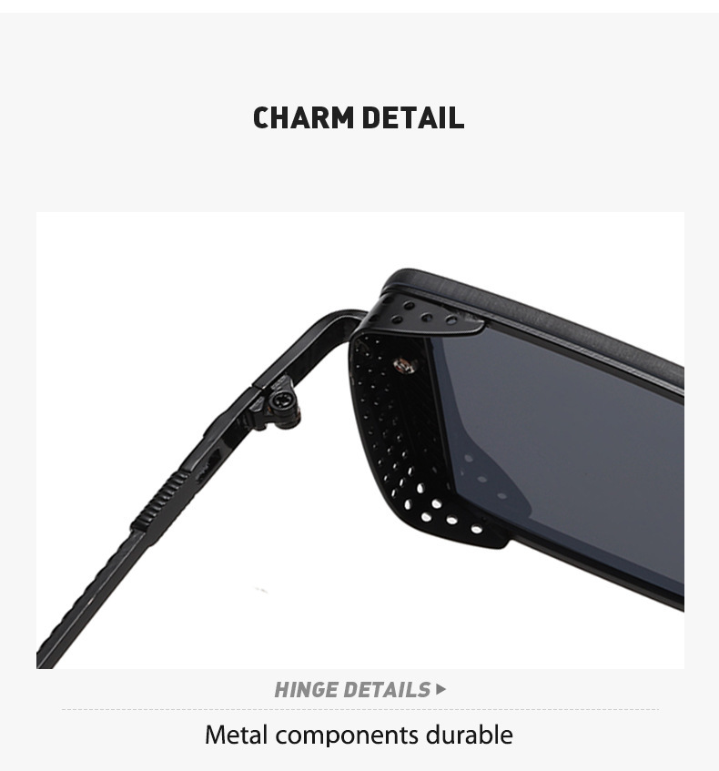 新款摩登太阳镜男女个性小方框跨境韩版海洋片眼镜街拍嘻哈墨镜详情6