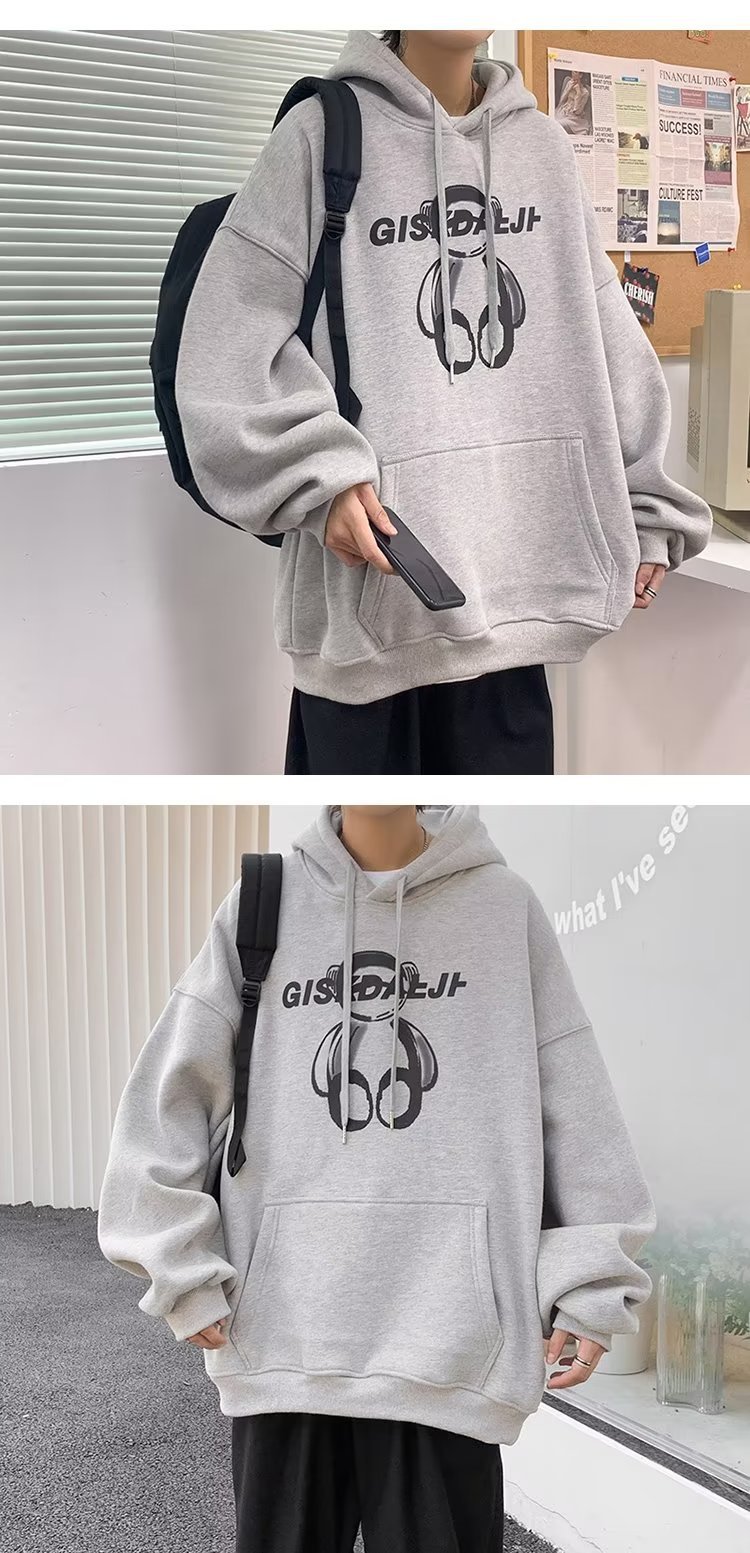 美式重磅男士连帽卫衣宽松韩版潮流潮牌外套薄款情侣装秋冬季详情12