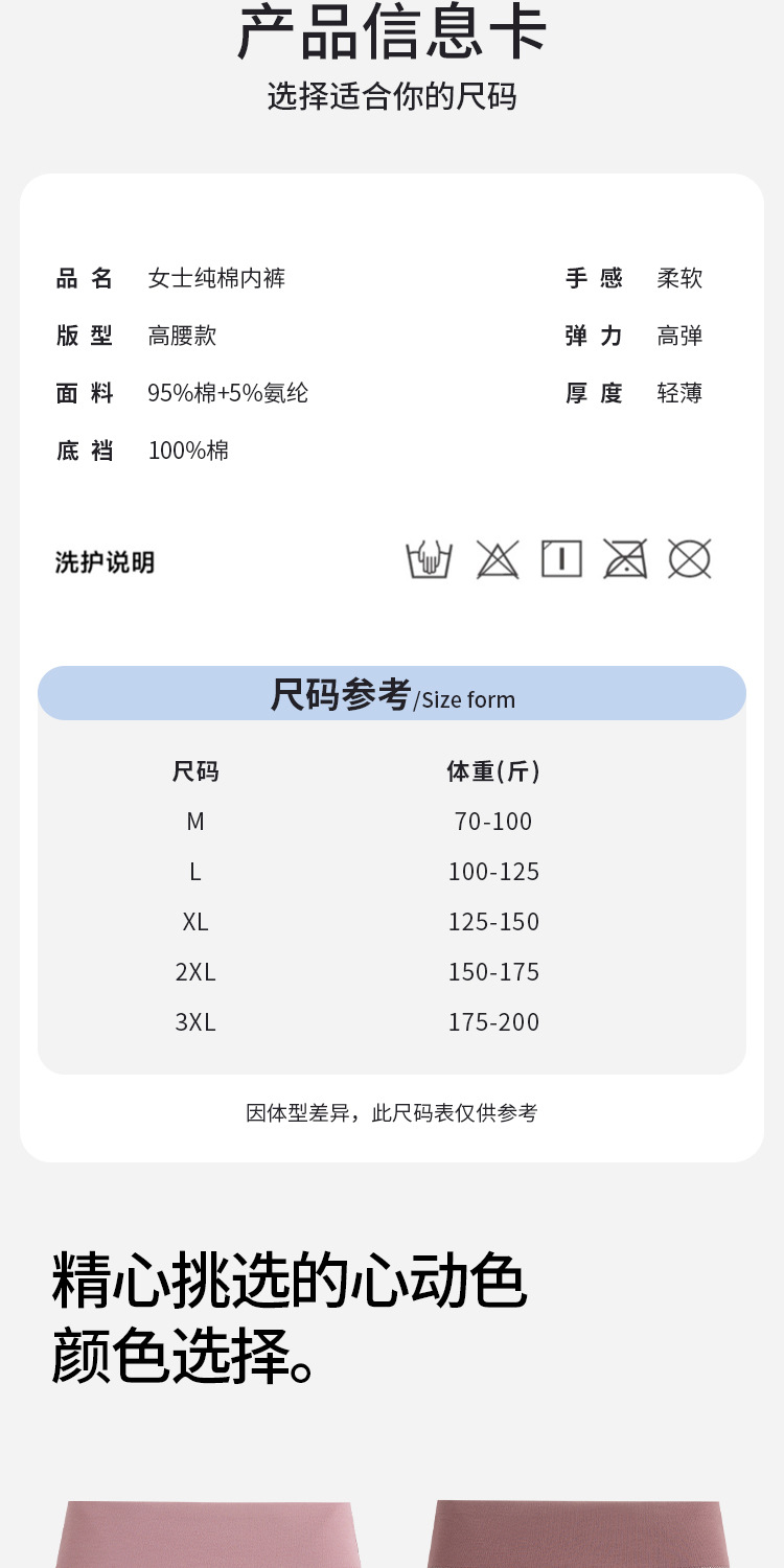 高腰无痕内裤女纯棉裆透气包臀三角裤裤头莫代尔棉女式短裤薄款夏详情9