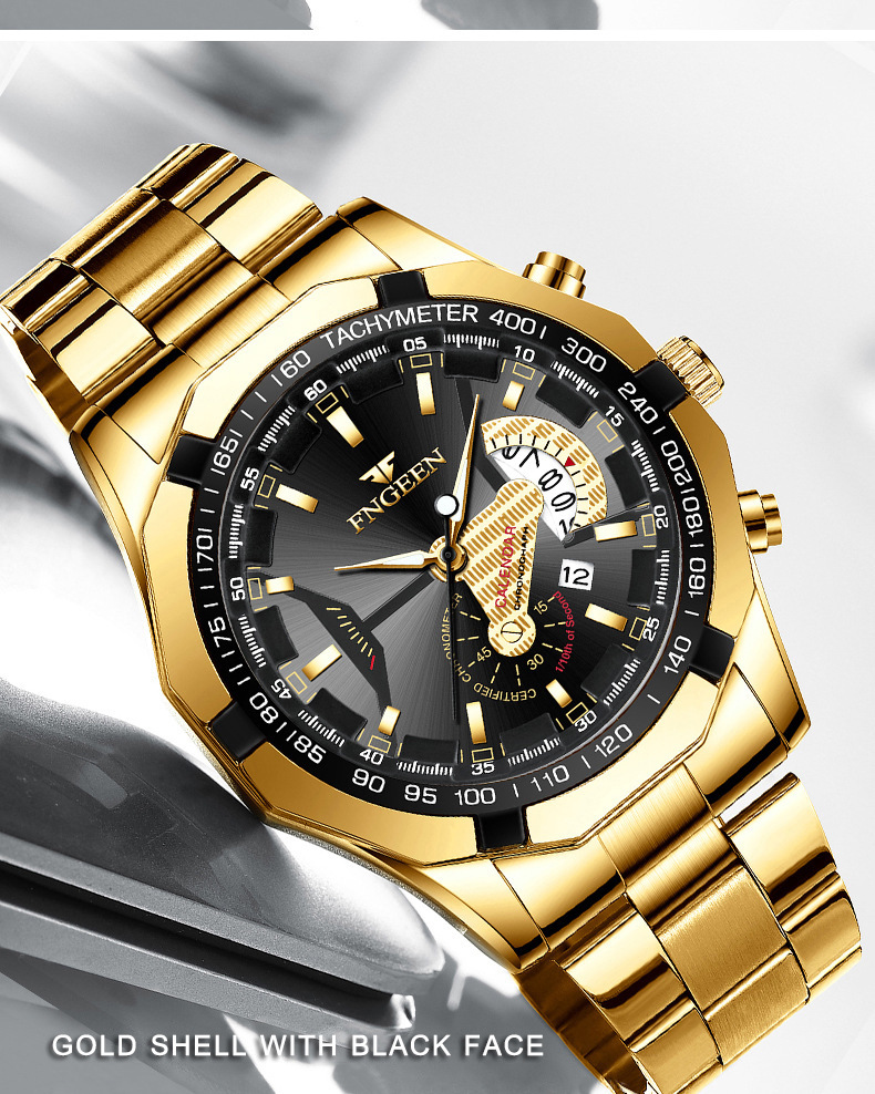 Fenzun waterproof non-mechanical watch, large dial watch, super large new calendar cross-border Shopee watch, creative technology pic 61