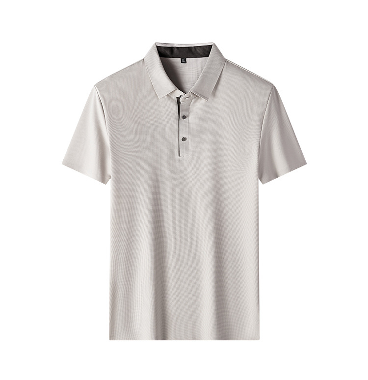 夏季男士冰丝短袖t恤清爽透气细腻柔软休闲轻奢商务舒适polo衫详情10