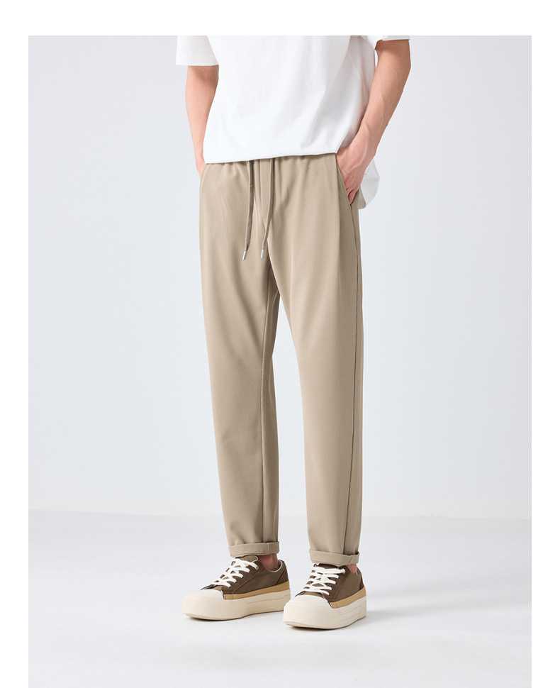 墨麦客华夫格肌理休闲裤男2023夏季新款松紧腰凉感男士裤子90656详情26