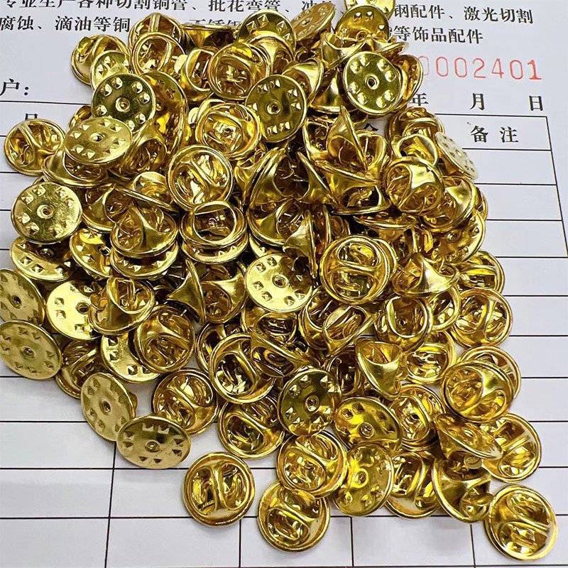 金色蝴蝶帽 蝴蝶扣蝴蝶帽 优质环保铜料蝴蝶扣徽章背扣厂家现货直详情2