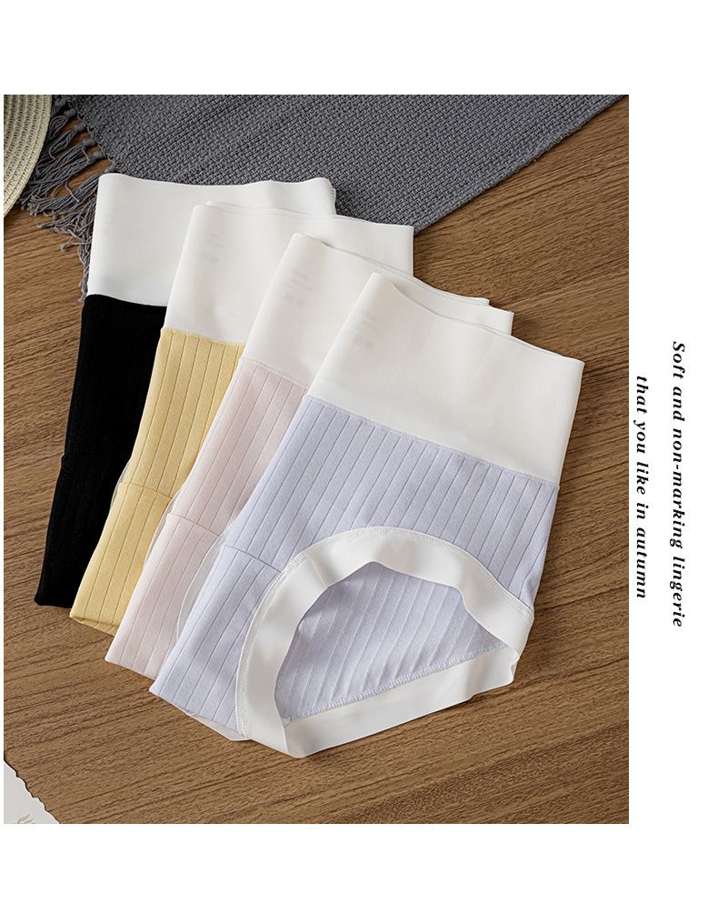 Wholesale of 60 pieces of Xinjiang long-staple cotton pure cotton mid-high waist tapered belly all-cotton antibacterial crotch seamless underpants for women pic 15