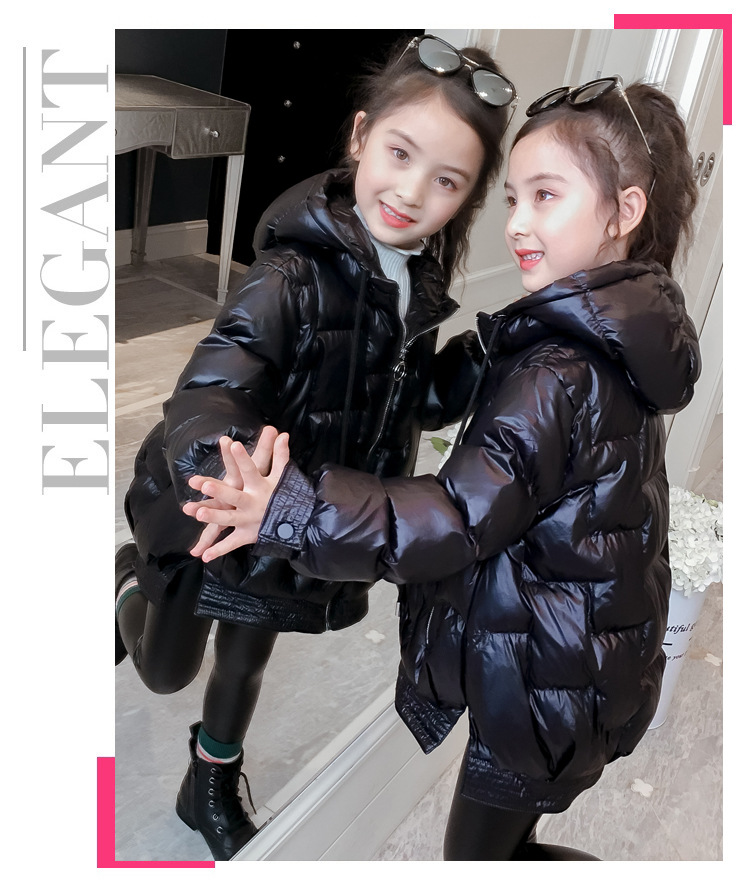 2022 New style of winter cotton-padded clothes for girls: Stylish and casual cotton-padded clothes for little girls, thickened Korean version for big kids to wear outside in winter pic 4