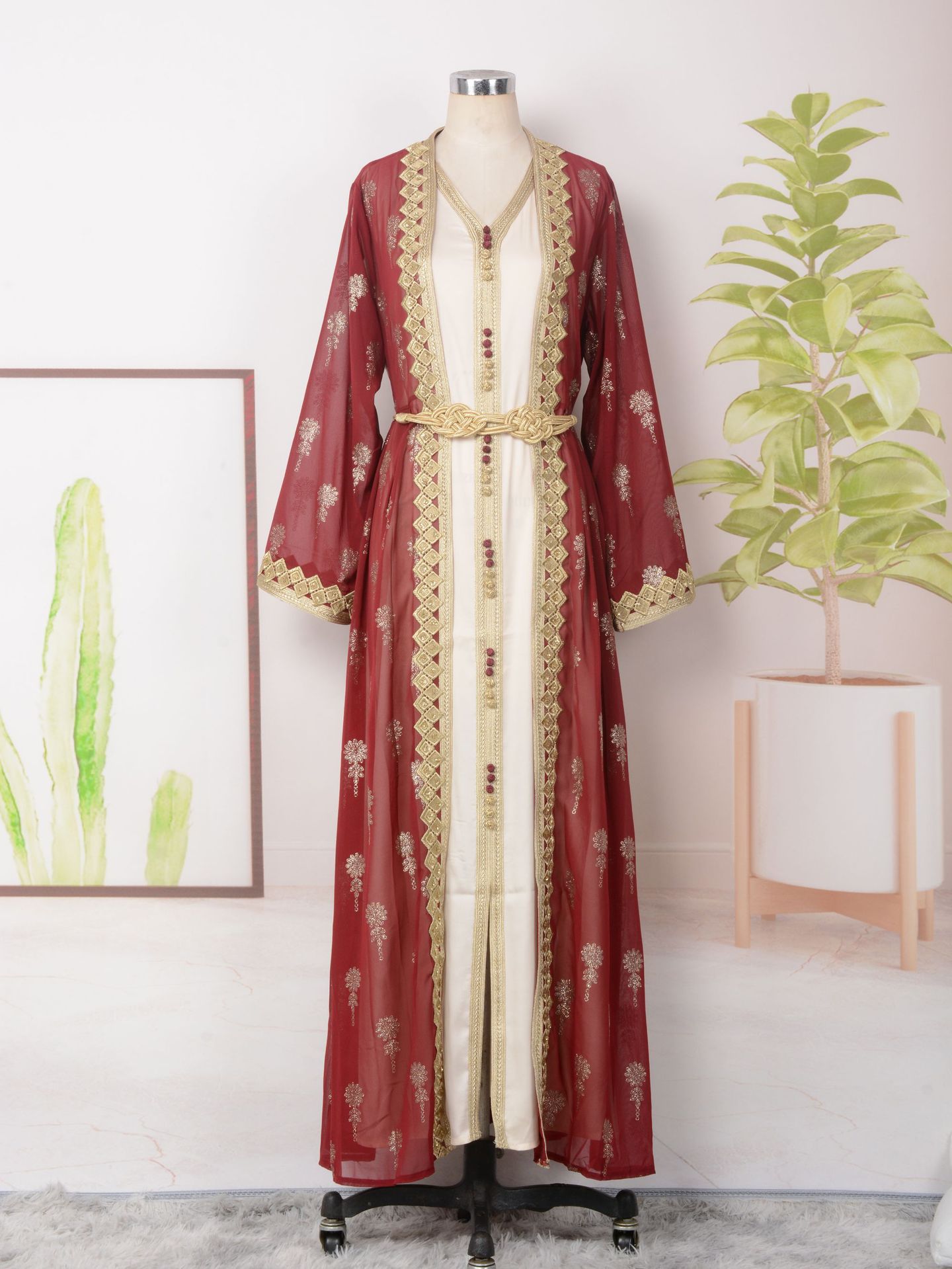 MT029 Middle East Cross-border Trade Arab Clothing, robes, embroidered cardigans, vests, two-piece dresses, ebay pic 49