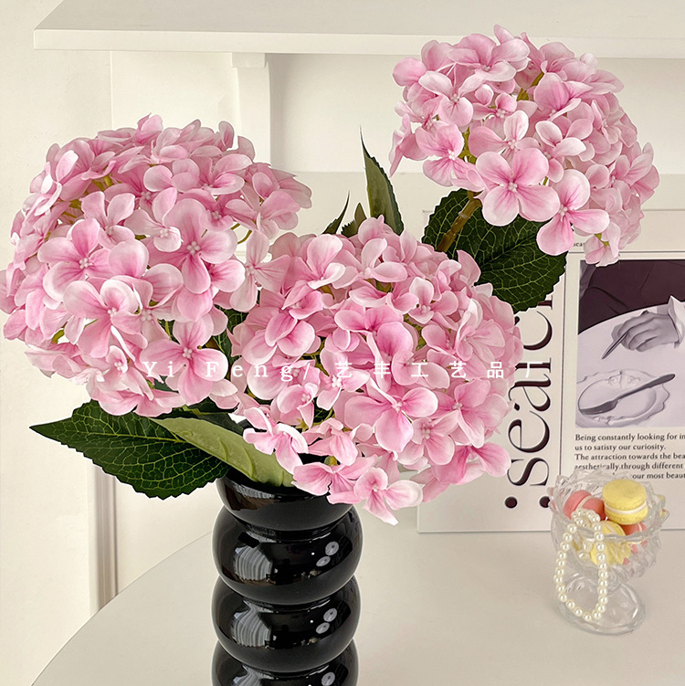 高级单枝3D仿真绣球花假花装饰插花批发钻石绣球婚庆花材摆件客厅详情17