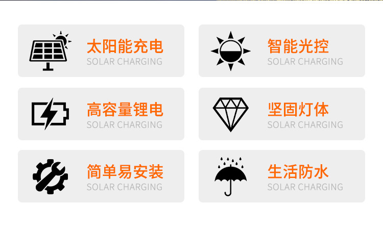 Solar 6-LED top and bottom illuminated wall lamp, outdoor courtyard rectangular decorative lamp, fence and wall rainproof wall-washing lamp pic 32