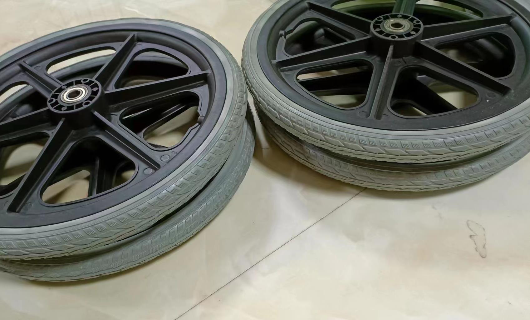 16寸折叠轮椅后轮，轮椅一体轮，16寸轮椅一体轮，轮椅轮子详情7