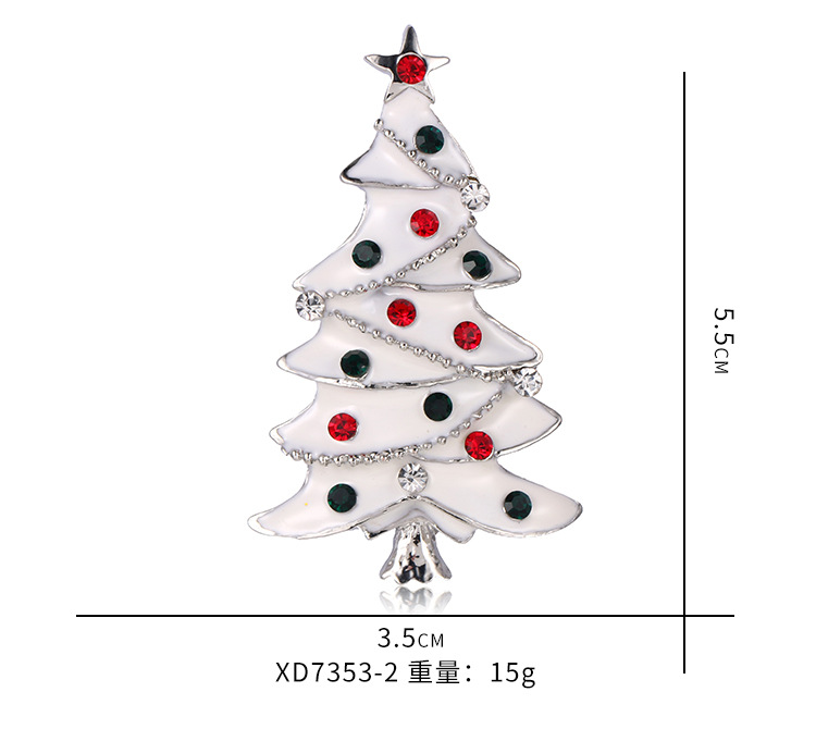 新款圣诞老人圣诞树胸针 复古合金衣服鞋帽配饰胸花 饰品别针详情21