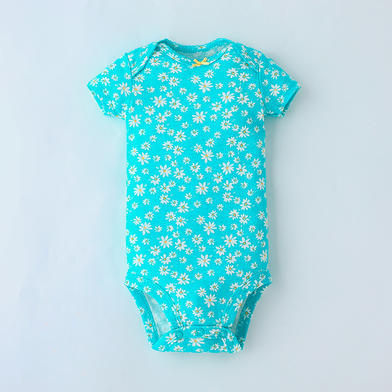 Summer short-sleeved triangular khaki for newborns, cute five-piece set for boys and girls, one-piece suit and crawling suit pic 9