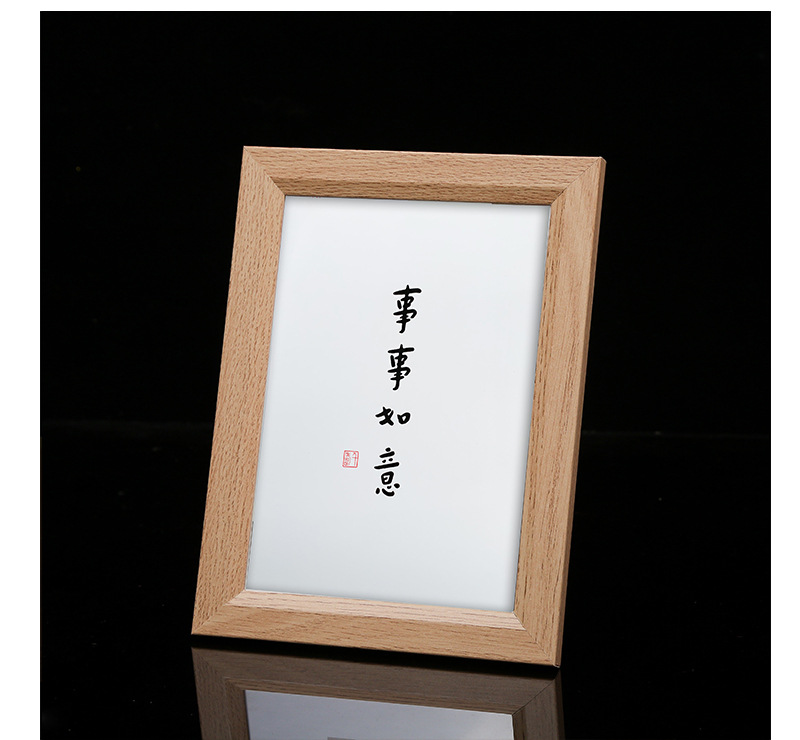 一件代发创意祈福许愿照片框 6寸7寸8寸10寸相框木质环保小相片框详情4