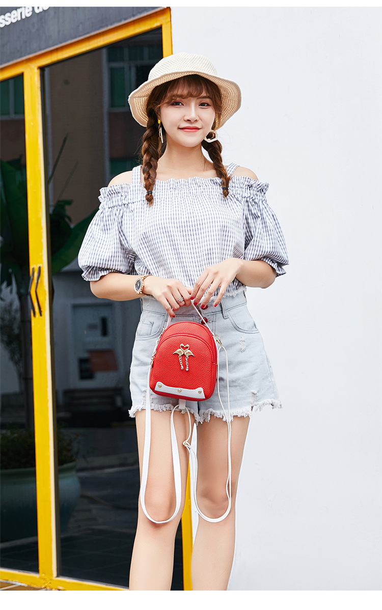 女士 撞色骨条大荔枝纹天鹅小背包 2020夏韩版新品斜挎单肩手机包详情4