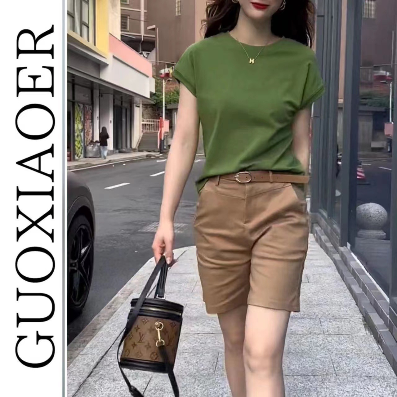 Feifei Sleeve short-sleeved T-shirt for women, 260g small Feifei sleeve solid color light version, one-sleeve European style thin top, base layer, sent on delivery pic 10