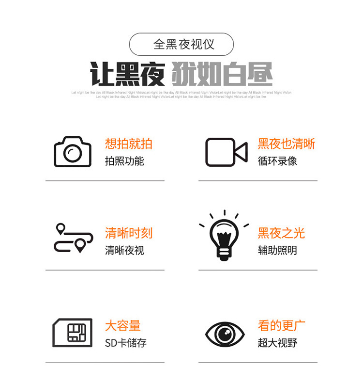 The NV130pro binocular infrared night vision device is a high-magnification, high-definition, low-light digital display screen for outdoor night vision pic 2