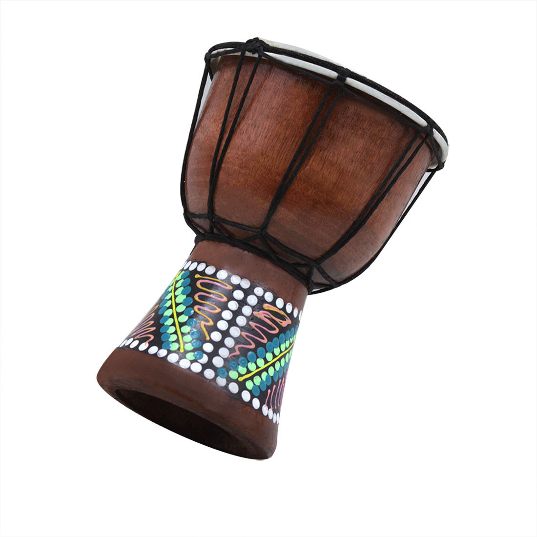 Wholesale handcrafted 4-inch African drums for children, adults, beginners, Lijiang hand drums, percussion instruments, 4-inch African drums, random pic 27