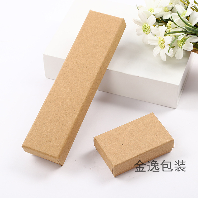 Factory direct sales of top and bottom cover kraft paper packaging boxes, stud earrings, necklaces, rings, bracelet boxes, jewelry boxes, wholesale and in stock pic 7
