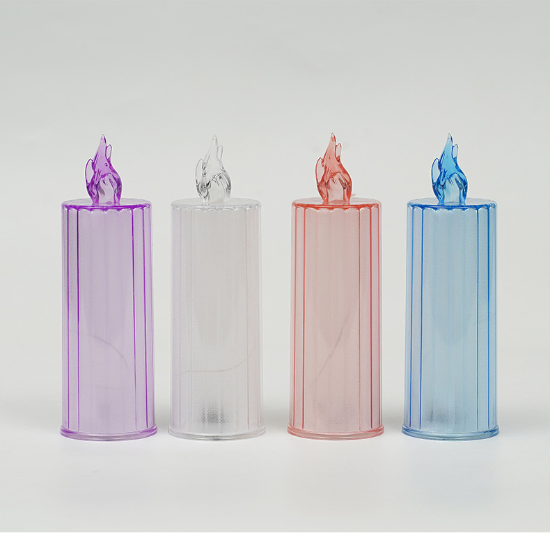Wholesale transparent diamond-shaped LED electronic candle lights, birthday, wedding decoration, Christmas, Halloween projection atmosphere lights pic 11