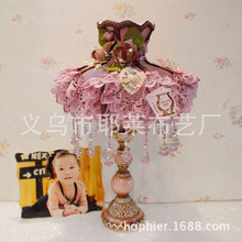 高档精美夏洛特12寸台灯 批发精细做工奢华欧式圆顶树脂底台灯详情2