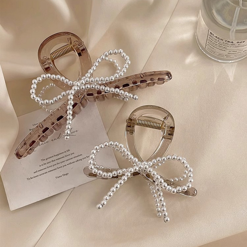 银色金属发夹后脑勺发量多大号盘发抓夹高级感鲨鱼夹韩国头发饰女详情5