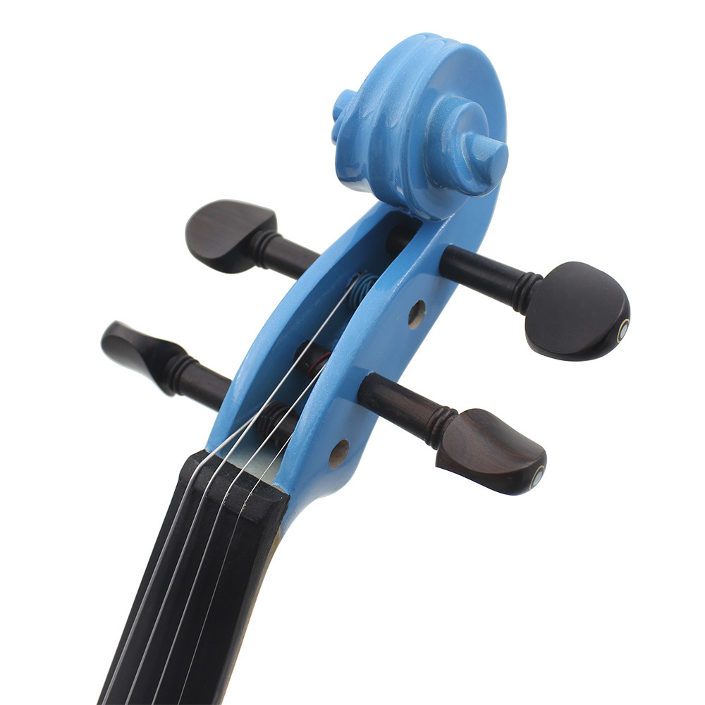 Factory direct sales of IRIN blue electro-acoustic violin 4/4 adult beginners learn to play professional electronic violin instruments pic 8