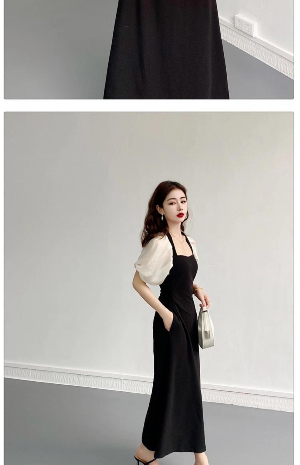 2023女装新款夏季御姐别致设计复古miu系梨形身材显瘦显高连衣裙详情12
