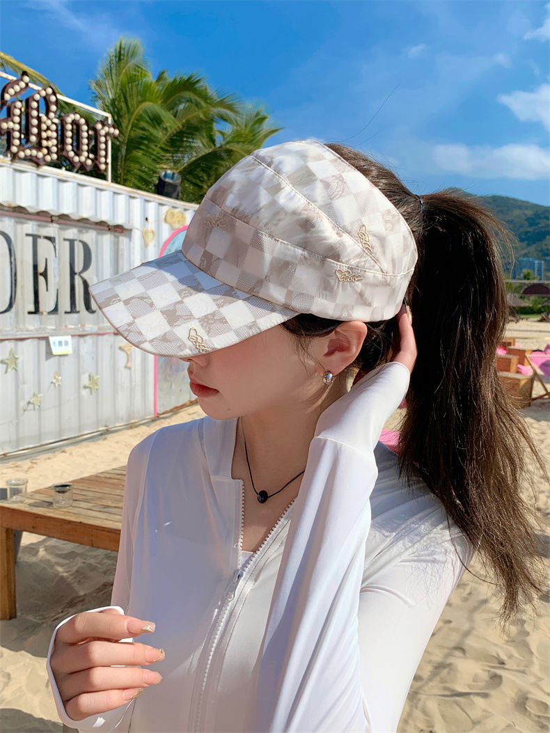 可扎高马尾棒球帽女士夏季网红运动太阳帽空顶遮阳防晒帽鸭舌帽潮详情14