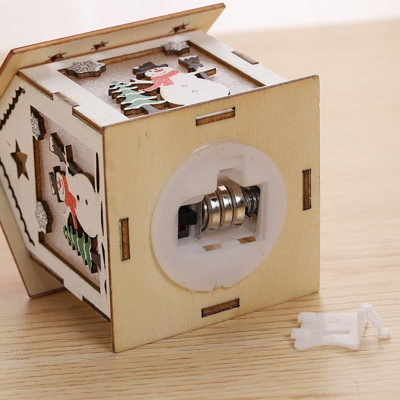 圣诞老人发光雪房子小木屋客厅装饰圣诞装饰挂饰diy礼物橱窗摆件详情3