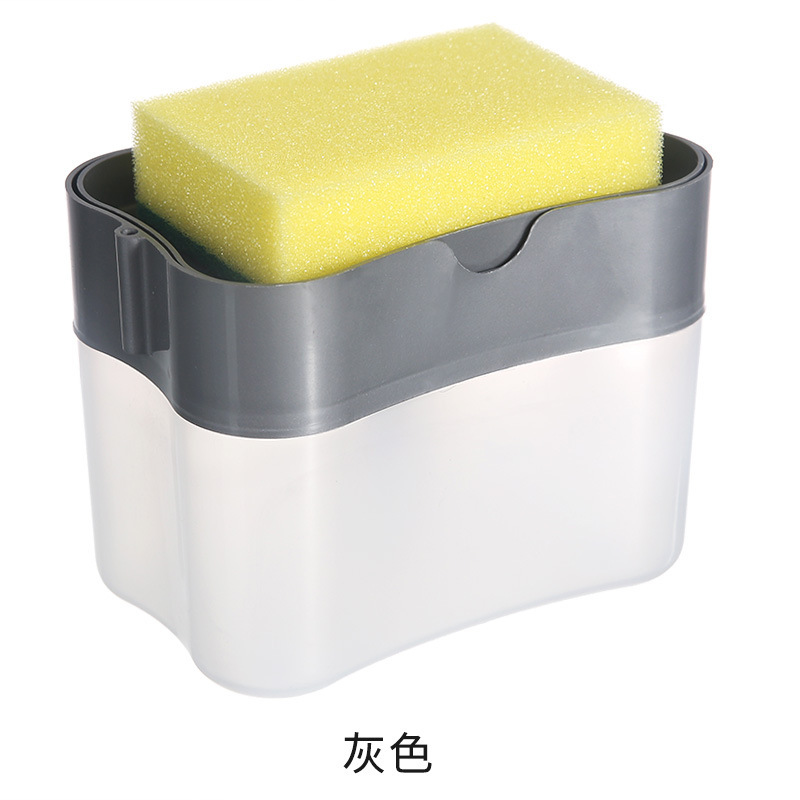 厨房洗洁精-液按压器自动加液按压式自动出液盒百洁布洗碗刷皂液盒详情17
