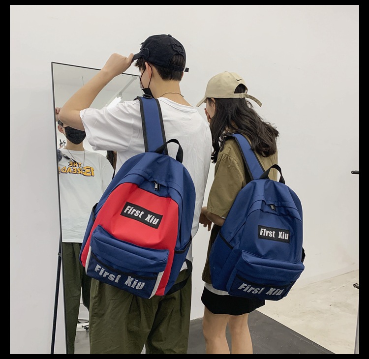 双肩包女2020新款大学生ins风书包韩版原宿ulzzang潮牌百搭背包男详情30