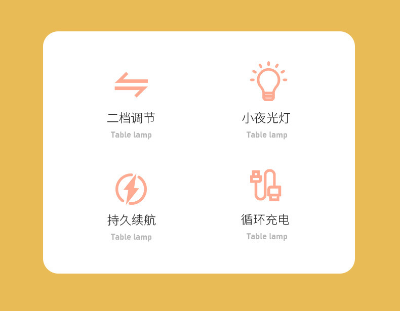 2021新品办公台式摇头迷你小风扇二档风力带灯简约电动风扇学生礼品USB充电风扇详情2
