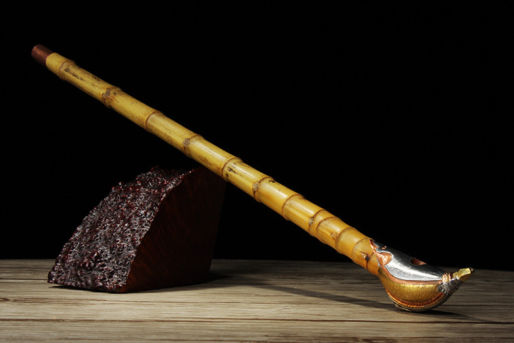 木香竹节朝烟斗竹节长烟杆烟袋锅厂家批发传统工艺旱烟斗竹子烟枪详情21
