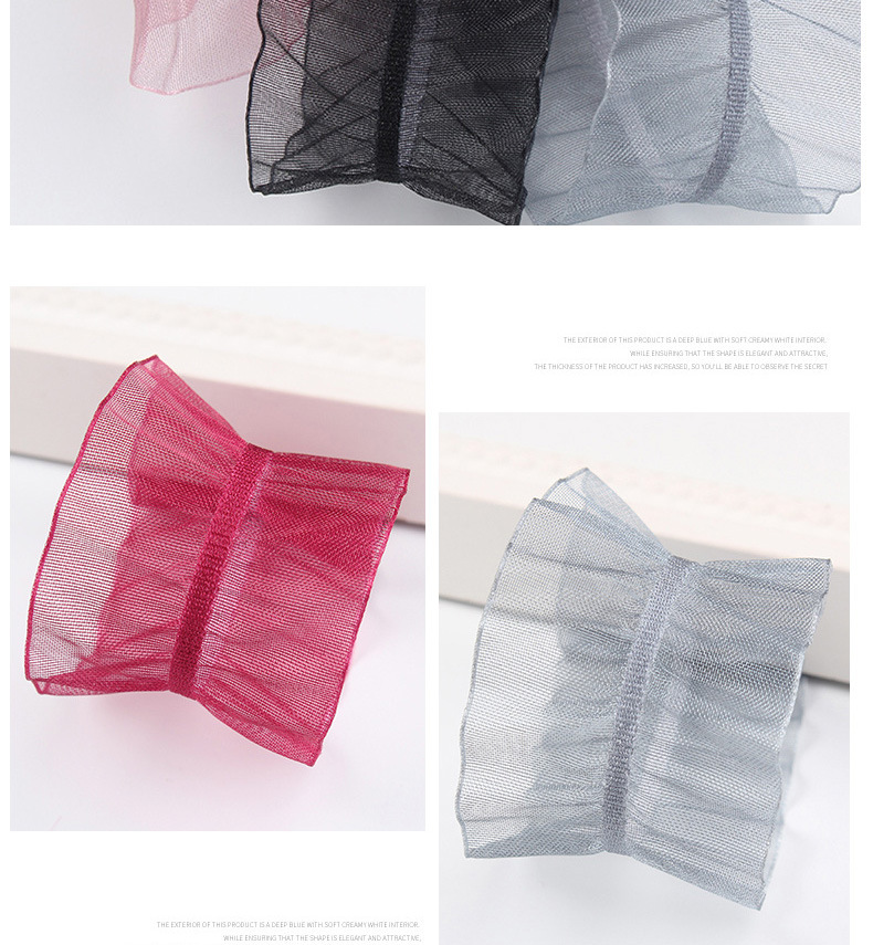 Korean single crepe yarn webbing DIY handmade ribbon bow material lotus leaf edge snow yarn single stripe crepe yarn webbing pic 12