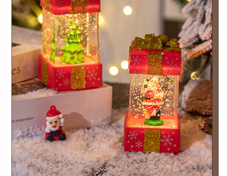 Christmas decorations: crystal balls, Christmas gift boxes, illuminated lights, elderly people, snowmen, small wind lanterns, creative Christmas gifts pic 6