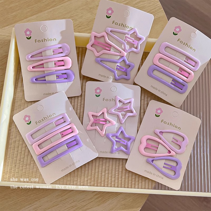 星星发夹y2k多巴胺卡子女儿童配饰头饰bb刘海夹五角星鸭嘴夹批发详情8