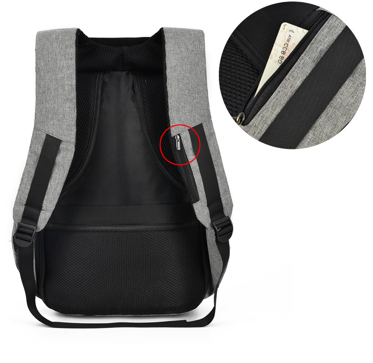 防盗电脑双肩包男款商务通勤男背包笔记本usb充电书包大容量详情12