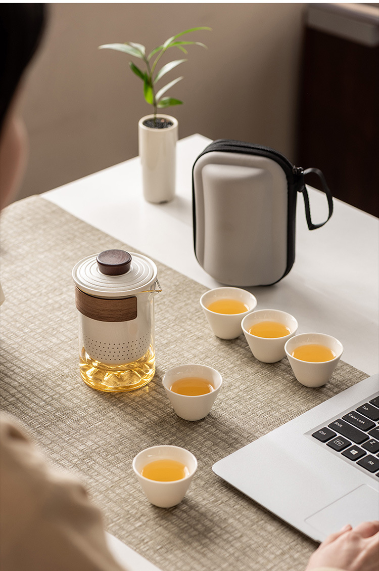 高档旅行茶具套装便携防烫手抓玻璃茶壶快客杯功夫伴手礼商务礼品详情23