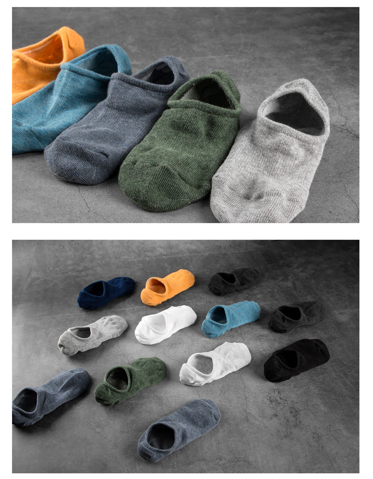 Amazon nuevo hombre barco calcetines verano transpirable calcetines de algodón calcetines casuales para adultos low top poco profundo no cae talón fabricante pic 10