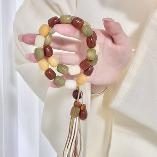 【杨枝甘露】白玉菩提手串绕指柔学生文玩菩提子单圈盘玩佛珠手链详情8