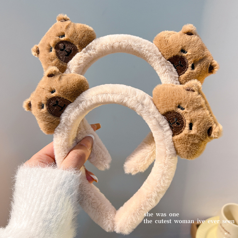 Cute little frog hair tie, special cartoon and funny home hair band for girls to apply facial masks, wash face, four-season headband hair clip pic 7