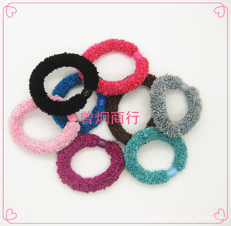糖果色发圈  头圈 加粗头圈  饰品批发详情3