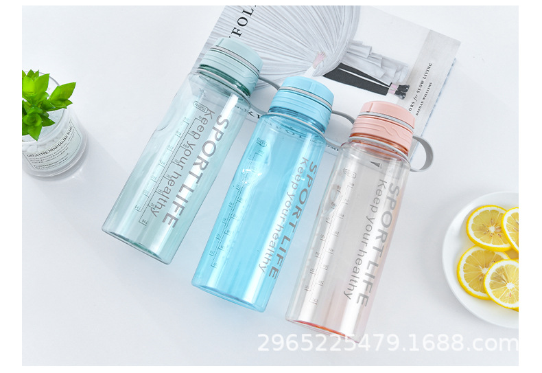 Portable sports water bottle, large portable cup, simple space cup, fashionable new style, large-capacity plastic water cup pic 13