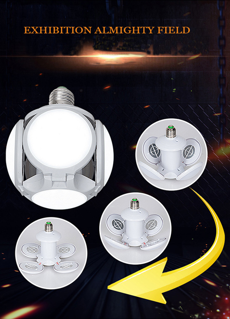 Factory direct sales of LED football lamp e27 ultra-bright constant current foldable bulb 40W, new type of folding ball bulb for export pic 4