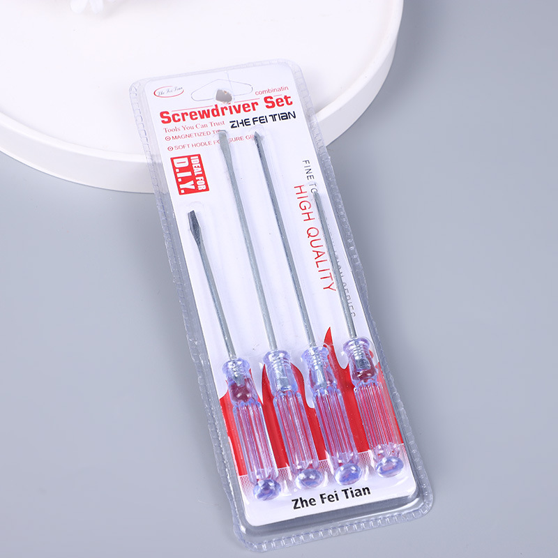 Factory direct sales of crystal handle screwdrivers of various sizes, cross-head screwdrivers, hardware and general merchandise wholesale pic 1