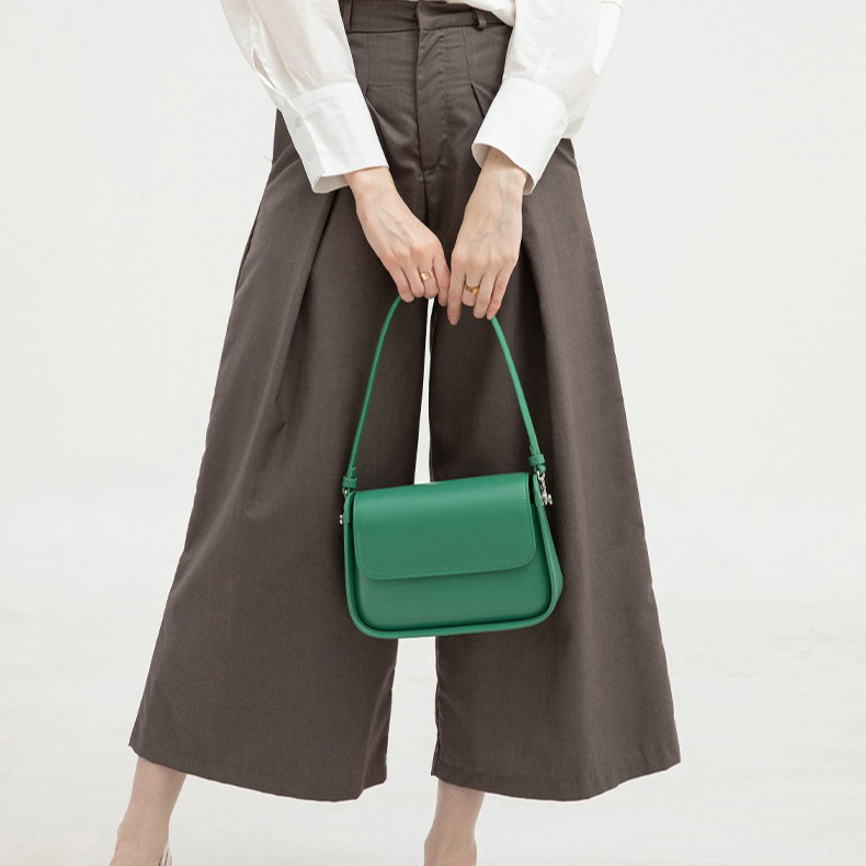 跨境新款2024秋季复古马鞍包小方包女百搭高档真皮感手提斜挎包包详情22