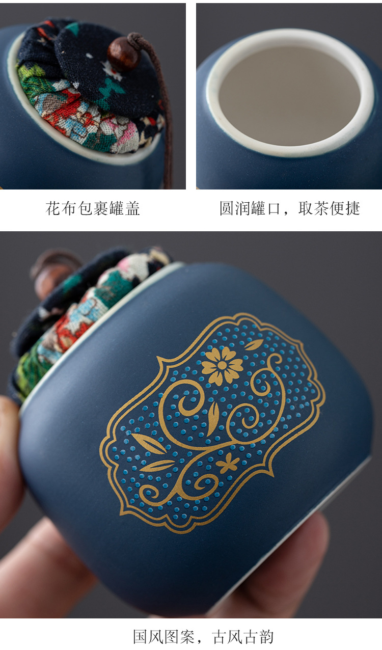 Travel tea set, ceramic express portable, one pot, three cups, business cultural and creative gift, festival souvenir, printed logo pic 46