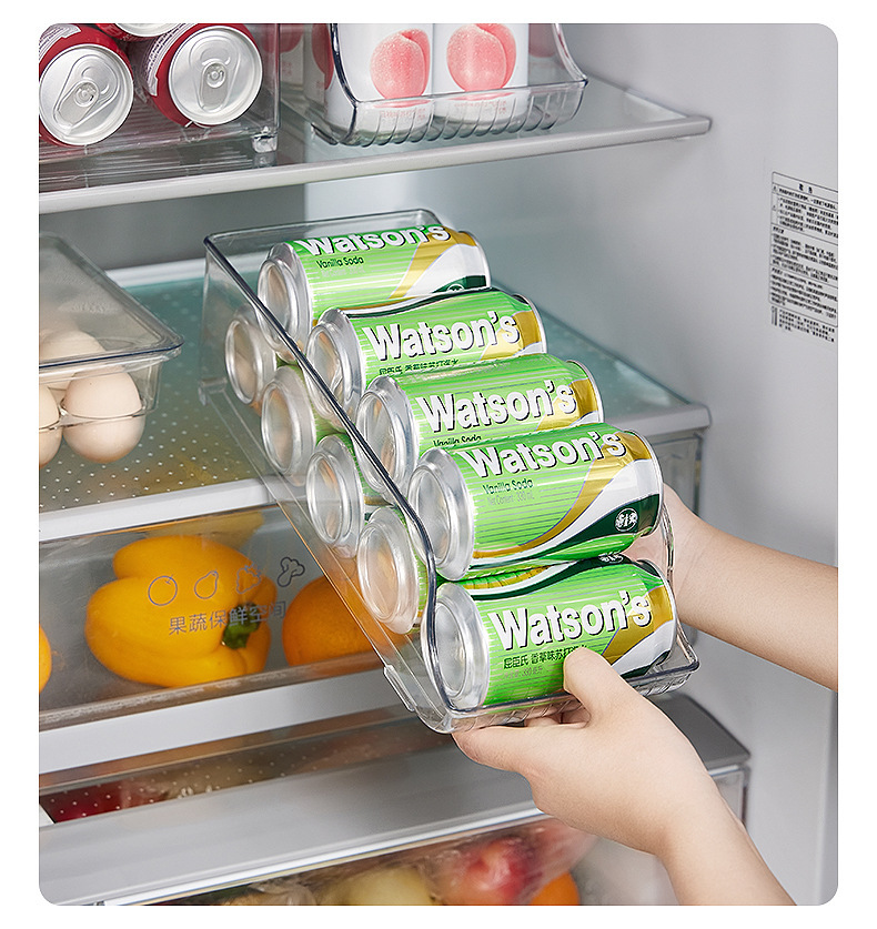 Refrigerator transparent water-draining preservation box, egg separator, food freezing refrigerator storage box manufacturer, plastic transparent ice pic 15