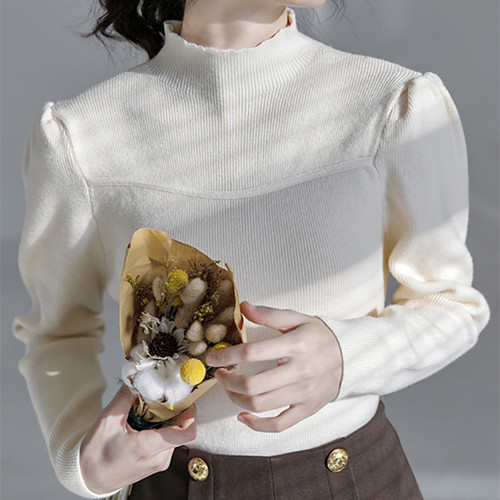 绵羊绒polo领毛衣开衫女秋冬外搭设计感小众慵懒针织开衫外套详情8