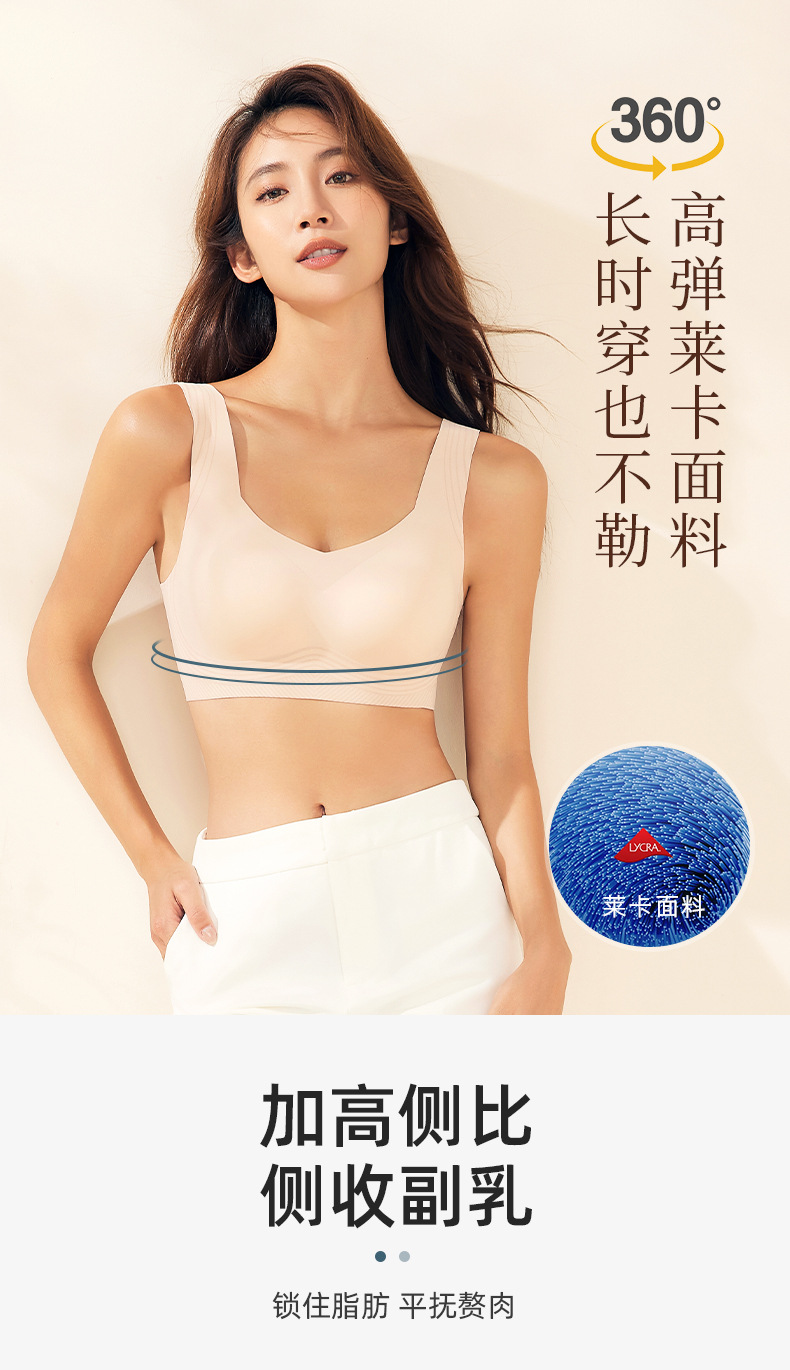 加工定制无钢圈背心式软支撑无痕内衣女小胸聚拢文胸收副乳防下垂详情26