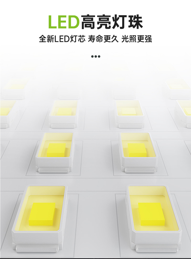 New high-brightness rechargeable LED lighting dual-light yellow and white solar floodlight emergency outdoor campsite hand-held lamp pic 2